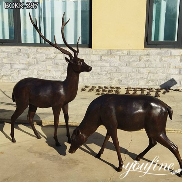 bronze deer sculpture - YouFine Sculpture