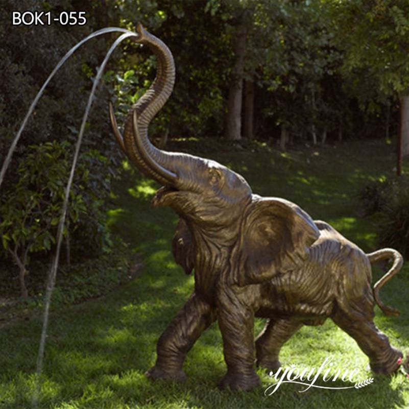 Large Bronze Bronze Elephant Fountain Sculpture Garden Decor for Sale BOK1-055