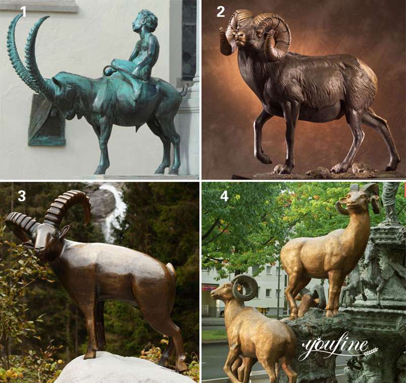 bronze goat statue-YouFine Sculpture (2)