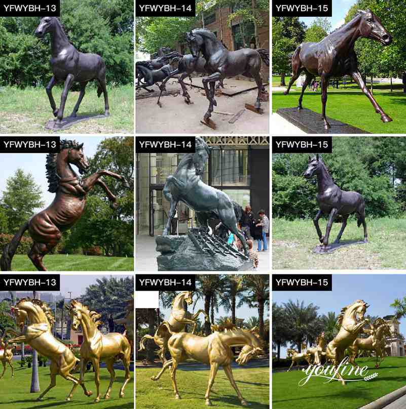 bronze horse statue-YouFine Sculpture (1)