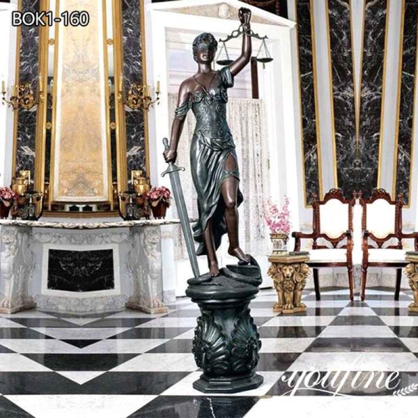 Greek Bronze Lady Justice Statue Art Collection for Sale BOK1-160