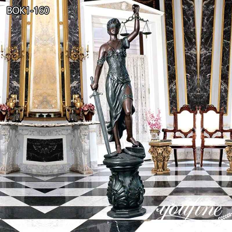 Greek Bronze Lady Justice Statue Art Collection Sale Sculpture