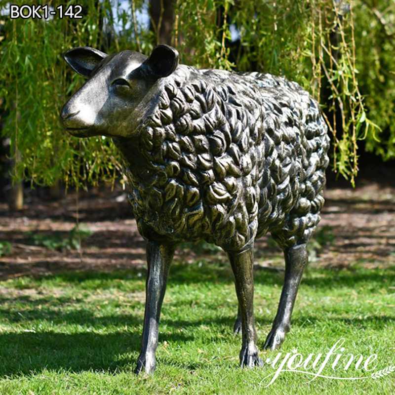 Life Size Bronze Sheep Statue Garden Decor for Sale BOK1-142