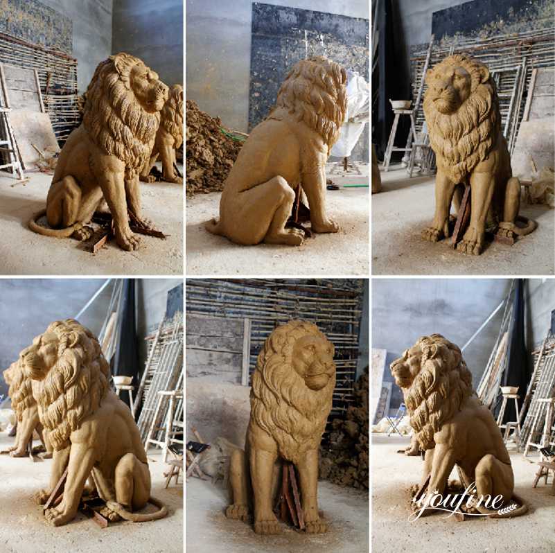 large bronze lion statue-YouFine Sculpture (10)