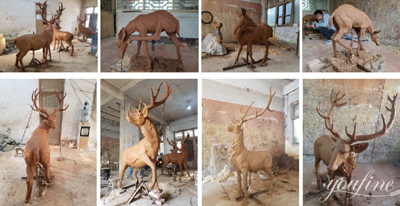 life size outdoor deer statues - YouFine Sculpture