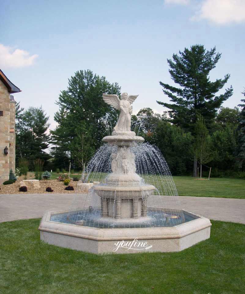 marble angel fountain-YouFine Sculpture (2)