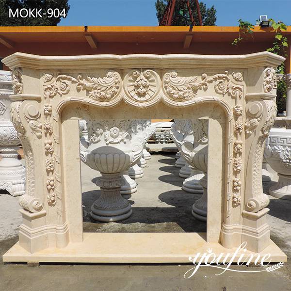 marble fireplace mantel-YouFine Sculpture (4)