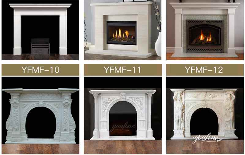 marble fireplace mantel-YouFine Sculpture