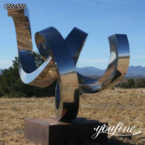 Polished Stainless Steel Sculpture Metal Garden Ornament Wholesale CSS-555