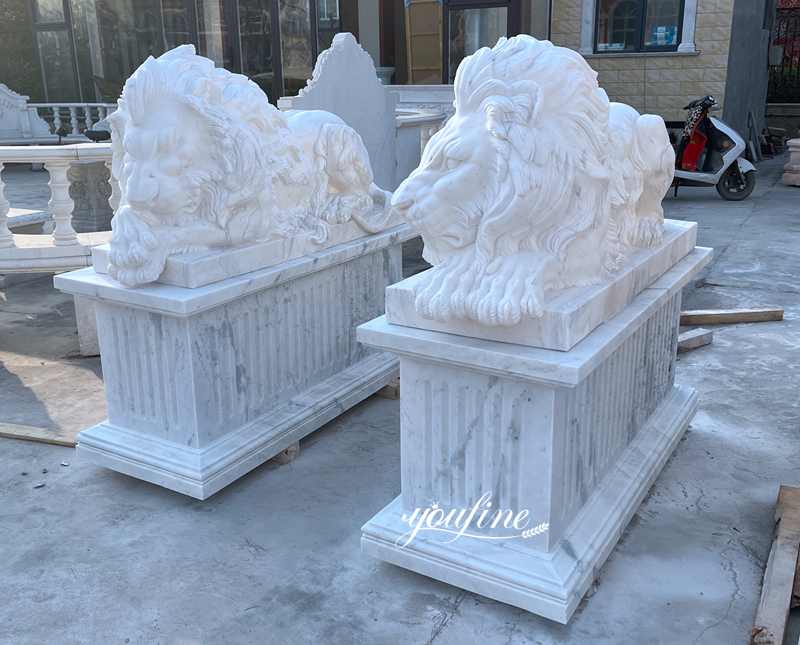 sleeping lion statue-YouFine Sculpture (3)