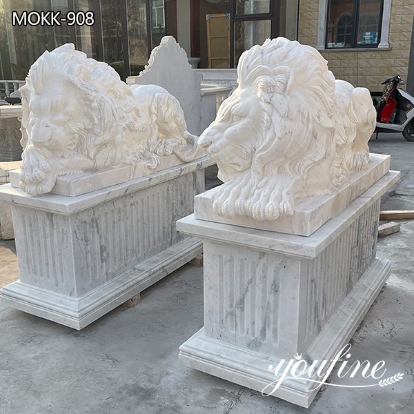 sleeping lion statue-YouFine Sculpture (7)