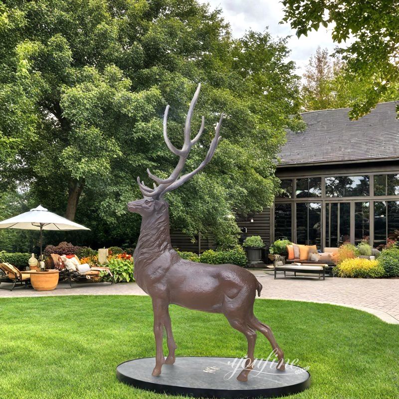 Antique Bronze Stag Statue for Garden BOKK-279