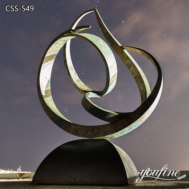 Large Outdoor Stainless Steel Abstract Sculpture for Sale CSS-549