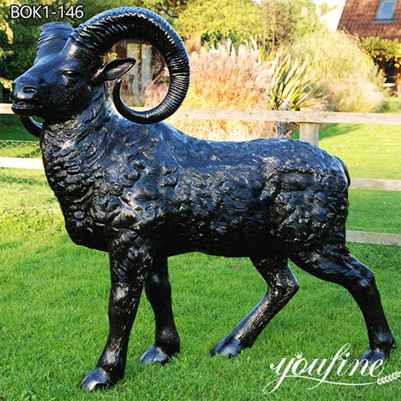 Bronze Life Size Goat Statue Outdoor Garden Decor for Sale BOK1-146