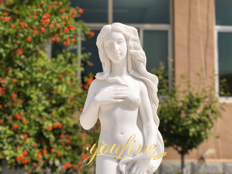 Life Size white Marble Birth of Venus Statue details
