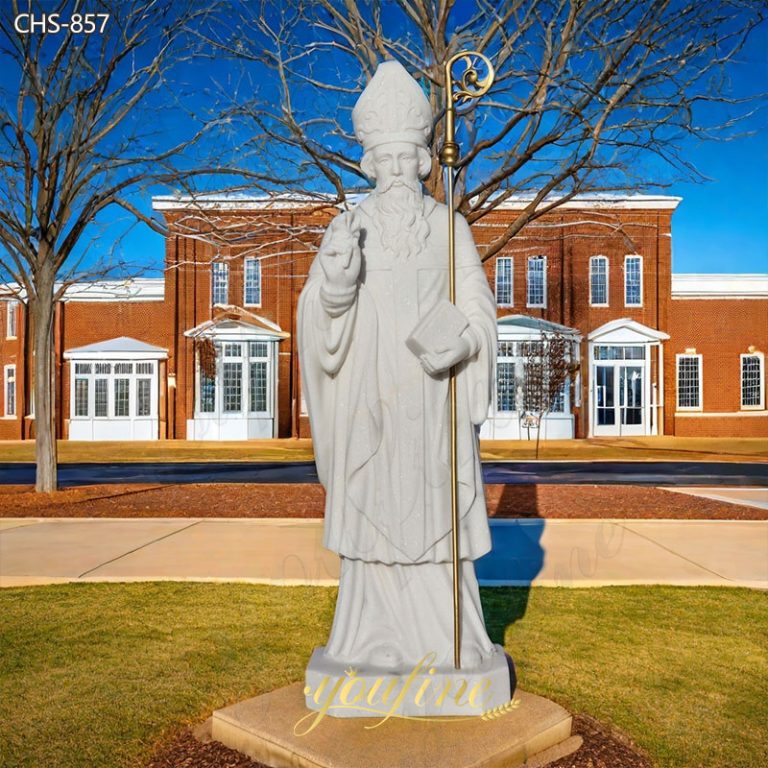 Life-Size Marble St. Patrick Garden Statue - YouFine