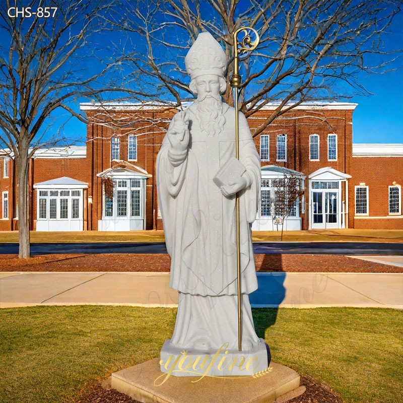Marble St. Patrick Garden Statue