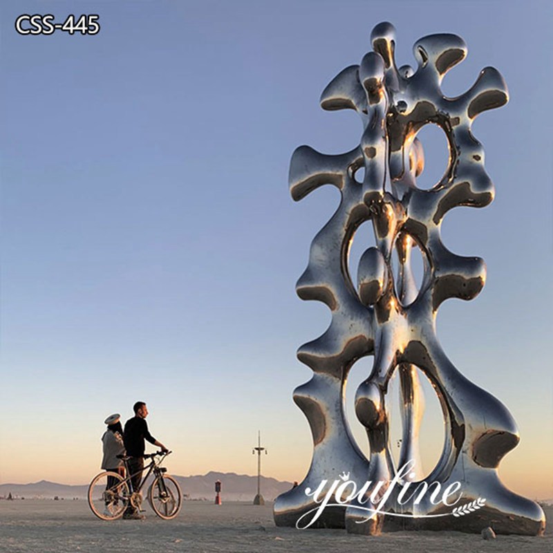 Stainless Steel Large Coral Sculpture Landmark Building Manufacturer CSS-445 (1)