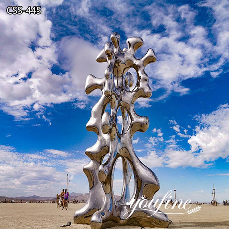 Stainless Steel Large Coral Sculpture Landmark Building Manufacturer CSS-445 (1)