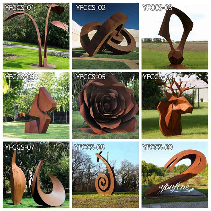 corten garden sculpture-YouFine Sculpture (4)