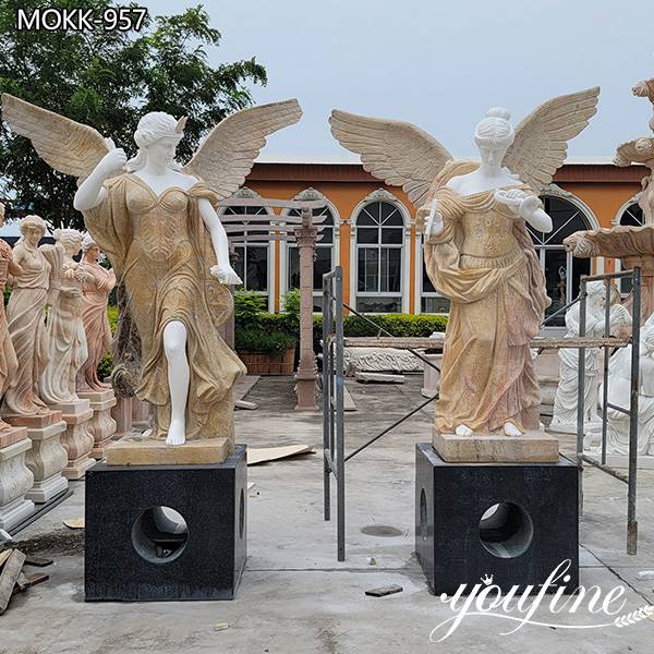 Life Size Marble Angel Garden Statue for Sale Outdoor Decor Art MOKK-957