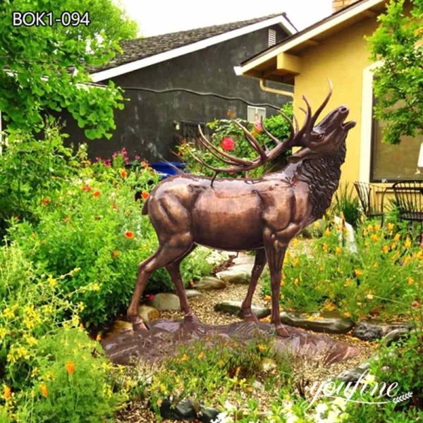 Garden Yard Decor Bronze Elk Sculpture for Sale
