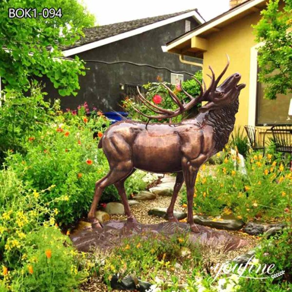 bronze deer statues garden-YouFine Sculpture (5)