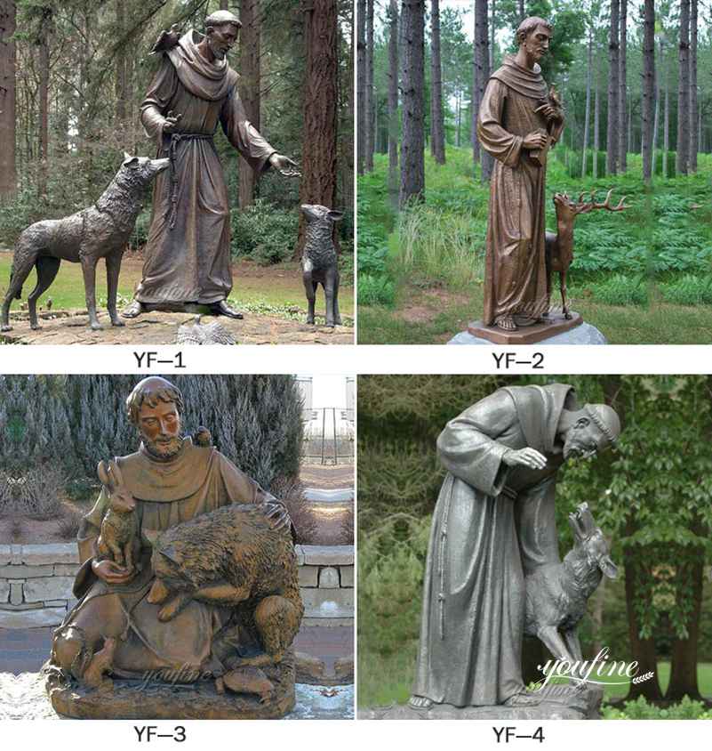 bronze st francis statue-YouFine Sculpture (4)