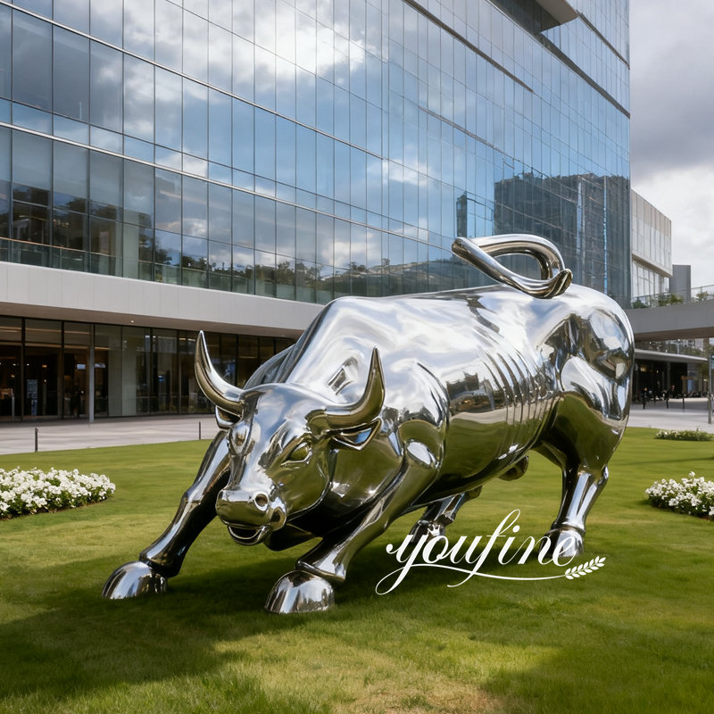 metal crafts wall street bull sculpture