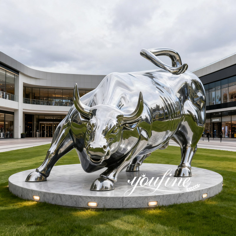 wall street bull sculpture for outdoor decor