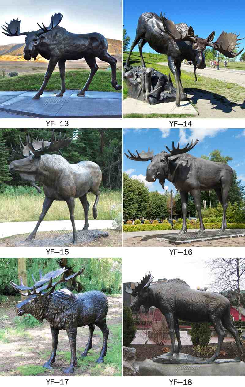 Numerous Shapes Moose Statue: