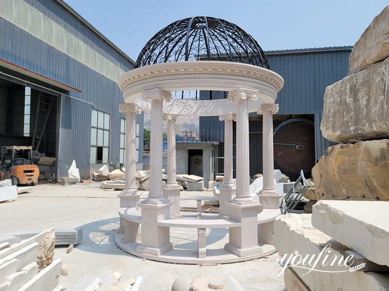 outdoor marble gazebo - YouFine Sculpture