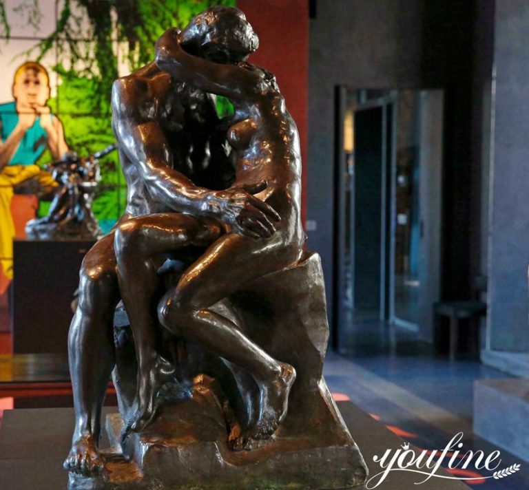 Bronze Famous the Kiss Rodin Sculpture Decor for Sale BOK1178