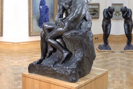 Bronze Famous the Kiss Rodin Sculpture Decor for Sale BOK1-178
