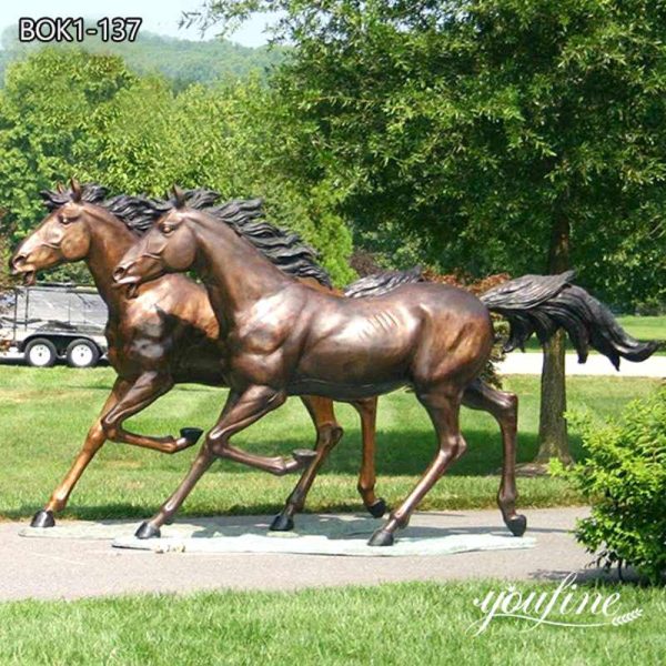 Antique life-size Group Bronze Horse Sculptures Manufacturers BOK1-137