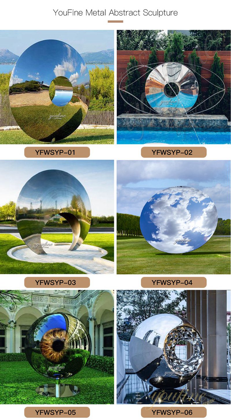 Famous Garden Mirror Stainless Steel Eye Lawn Sculpture