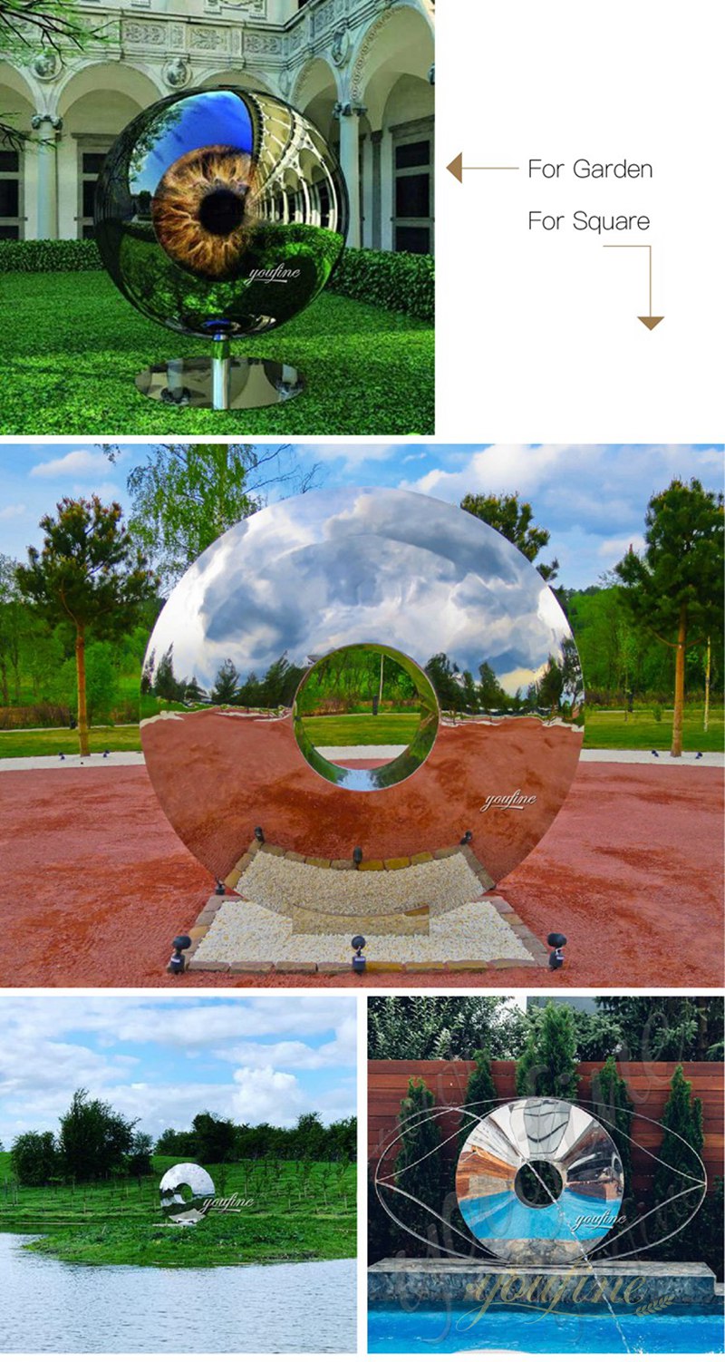 Famous Garden Mirror Stainless Steel Eye Lawn Sculpture
