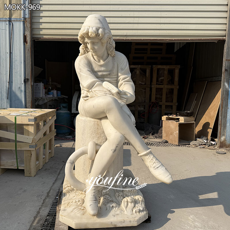 oung Columbus Marble Statue replica