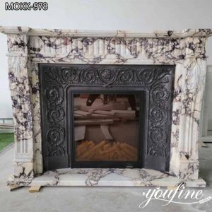 Luxury Custom Antique Natural Marble Fireplace Surround
