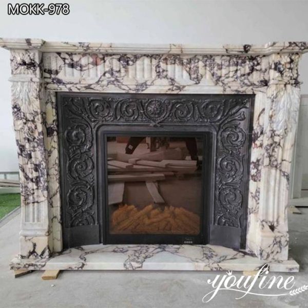 Luxury Custom Antique Marble Fireplace Surround for Sale MOKK-978