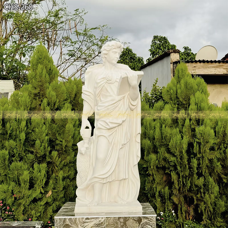 Marble St John Statue Religious Decor