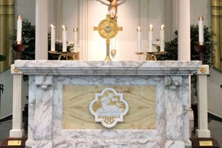 Natural Marble Catholic Church Altar Hand Carved Factory Supply CHS-356