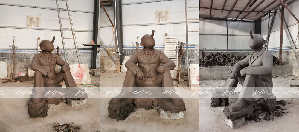 Pinocchio sculpture clay model