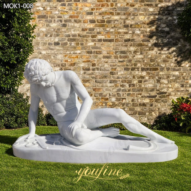 Roman Marble Dying Gaul Statue Museum Replica MOK1-008