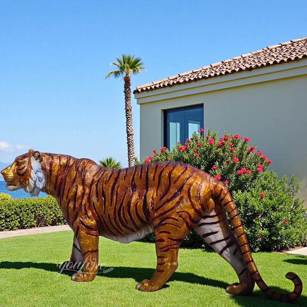 Bronze Walking Life-size Tiger Statue BOK1-185 Bronze Walking Life-size Tiger Statue BOK1-185