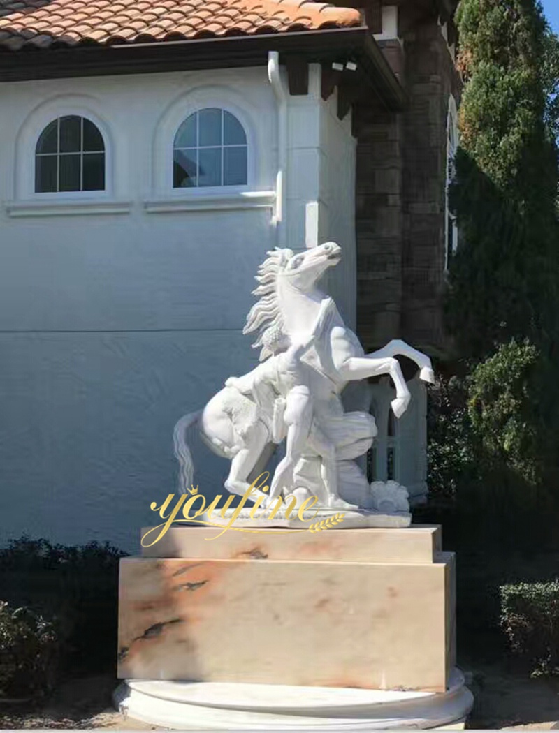 White Marble Marly Horses Louvre feedback