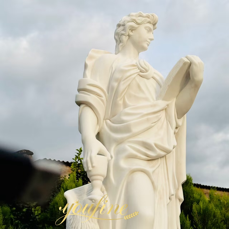 White Marble St John Statue