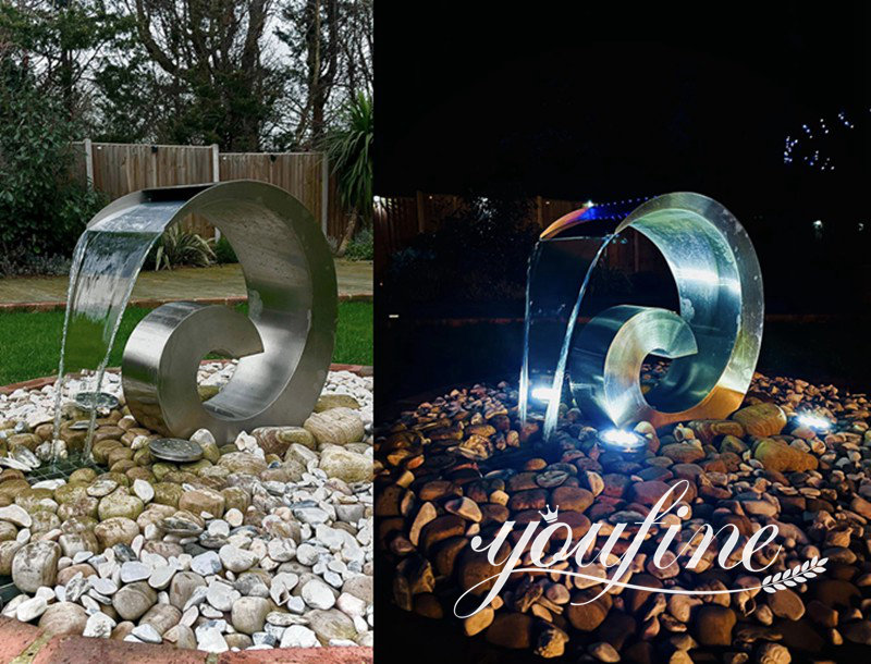 customized metal water feature fountain