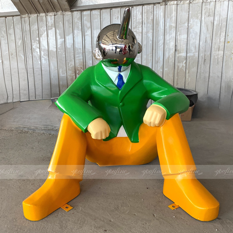 stainless steel Pinocchio sculpture