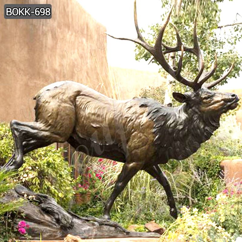 Large Bronze Elk Statue Outdoor Garden Wildlife Art BOKK698 YouFine